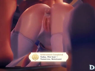 Raiden Shogun Ayaka Kokomi Ningguang Fischl Genshin Impact Compilation 3D Dragk Hentai