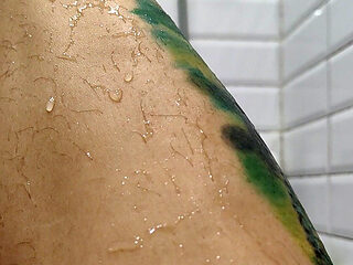 Hairy Body Explorer in the Bathroom