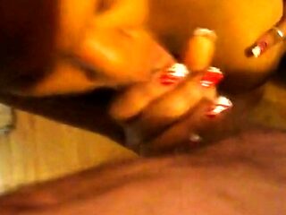 Black Escort With Big Natural Tits in POV Video