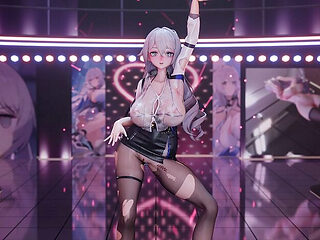 [mmd] Collapse Iron Big Duck Duck - Queencard Secretary Ol Uniform Black Silk Butt Plug Pussy