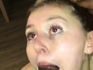 Amateur blonde teen sucks dick in hot pov blowjob sex tape