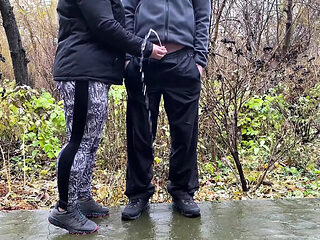 My Stepmom Takes Control of My Dick Outdoors