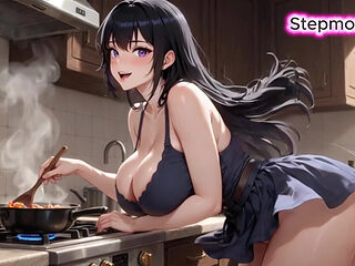 JOI Stepmom Intense Kitchen Solo - Come with me 100% You'll cum - Dirty Talk
