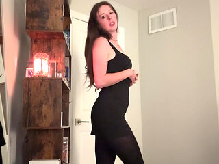 Trying on Some Sexy Stockings and Cumming Hard!