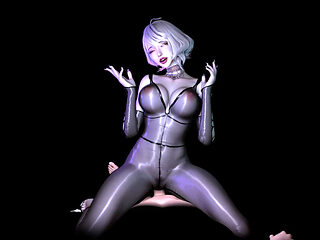 3D Short Hair Slut Asian Whore Wearing Sexy Lingerie Got Fucked so Hard