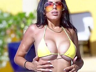 Irresistible Latina In A Yellow Bikini, Katrina Moreno