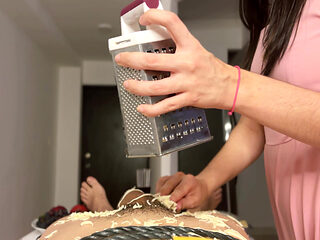 Bg - Tied Handjob with Cheese - Food Play Fetish 4K