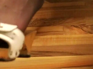 Worn Heels, Soft Soles - Slow Dangling in Stockings