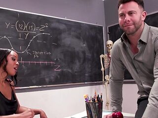 Threesome with teachers and students going bonkers