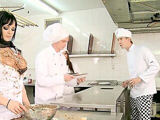 Anastasia Is Getting Messy In The Kitchen