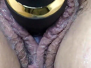 Closeup Big Fat Pussy & Clit Play - Vibrator Orgasm