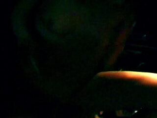 Brunette Fingers Herself Deep in Dark Car
