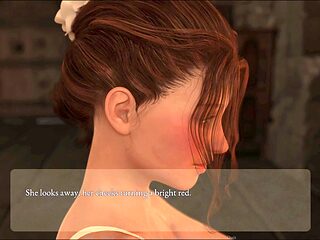 Hot brunette with big boobs and a perfect butt in a 3D adventure