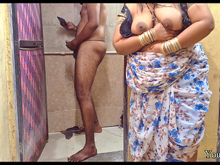 POV Indian Stepmom Caught in Bathroom and Having Horny Feeling in the Pussy