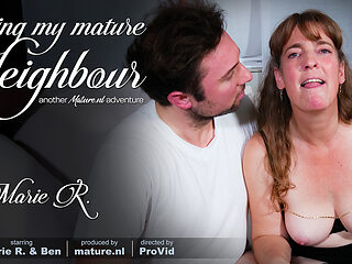 German Mature Amateur Marie R. Loves To Show Her Pierced Pussy To Her Horny Younger Neighbour