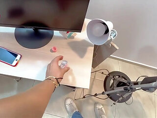 Hot Massage with Lots of Oil Turns Into Sex and Cumming on Her Ass POV
