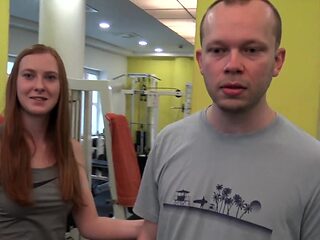 Rough dicking in the gym with a brunette chick - Linda Sweet
