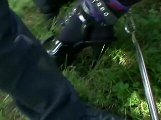 German BDSM - Two outdoor slave babes