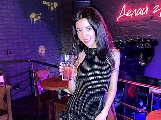 Public Pickup in a Nightclub and Wild Sex with Bondage Creampie