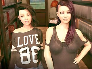 Big boobed hentai visual novel with 3D action and erotic stories