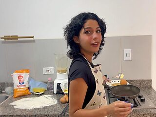 I Help My Cute Step Sister with Her Cooking Classes and We End up Fucking Very Rich and Hard.