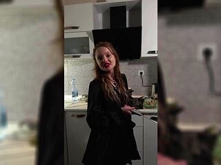 Lilith Libers Big Clit Fingering Orgasm in Kitchen