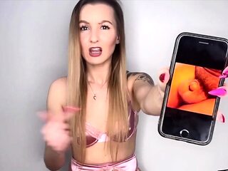 SPH long nails femdom laught off