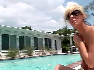 Nude Sunbathing By The Pool - DreamGirls