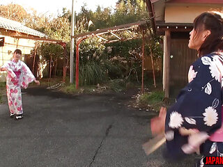 New Year's Special: Kimono Messy Lesbian Play - Yua Nanami & Amari Hoshi