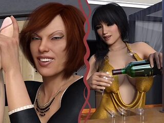 Passionate threesome with two sexy milf ends up with creampie - 3D Hentai Animated Porn With Sound - F.I.L.F