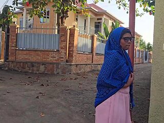 THE  ARABIAN GIRL TRYING TO SQUIRT OUTISIDE NEAR THE ROAD