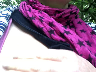 Outdoor Titty Play Whilst Walking in the Great Outdoors