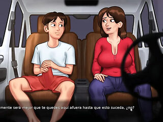 My Stepmom's Hot Car Kisses - Summer Time Saga Hentai Fuck