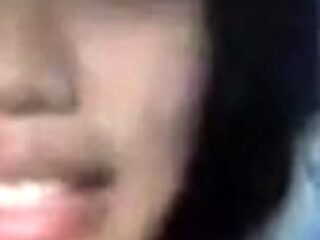 Skinny Asian Girl on a Video Call