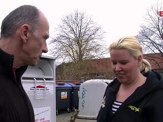 German boyfriend asks housewife on street about sex