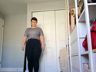 Cute curly brunette solo webcam masturbation