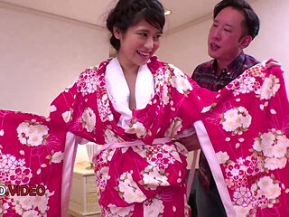 Passionate Wife's Kimono Encounter Leads to Intense Asian Pleasure Session