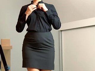 Personal assistant gets ass orgasm