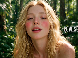 Blonde Teen Teasing Naked In The Woods (AI)