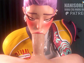 [kpop Demon Hunters] Rumi Sloppy Blowjob 3D Animation