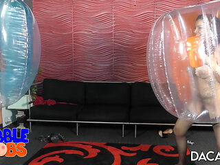 Bubble boobs fun with DaCada and Ashley Cumstar
