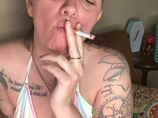 Chery Trees Smoking in a Bikini