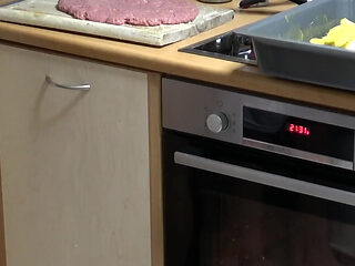 Finally Lift Her Skirt and Fuck My Stepmom in Kitchen