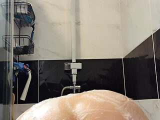 Anal Masturbation in Shower