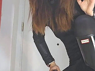 Bootslut Punishment and Squirting All Over Boots