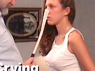 Nicole Redwing & Master Len Sobbing Panties Spanked Len650a