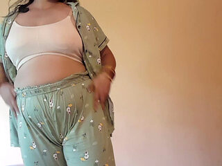 Desi Girl Dancing on the Bed