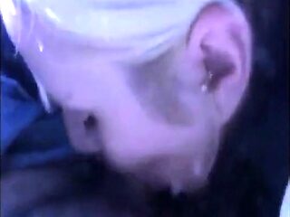 Blonde Amateur Gives a Blowjob in a Car