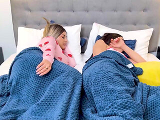 My Friend Gets Turned on in My Bed and We End up Having Lesbian Sex - Naty Delgado & Alicia Trece