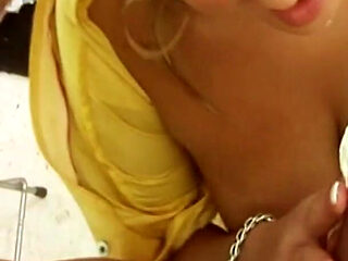 Funny Food Scene 2: Couple of Blonde Waitresses Fucking in Lingerie in a Foursome Covered in Cream